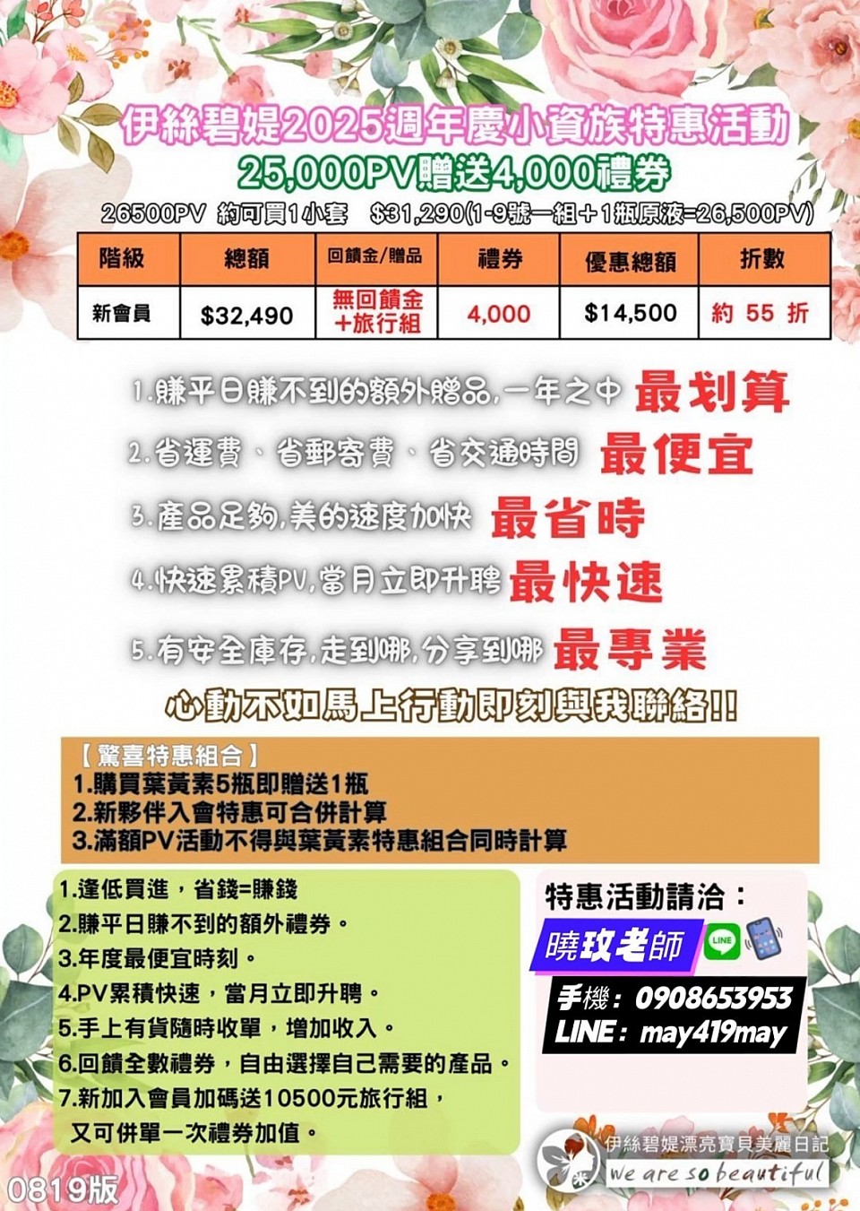 伊絲碧媞2025週年慶小資族特惠活動